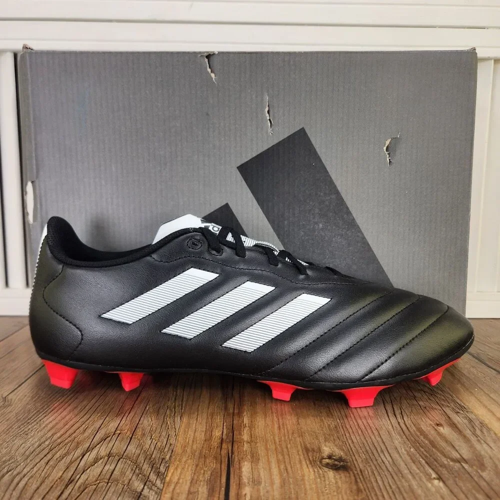 Adidas Goletto VIII FG Mens Sz 13 Black White Athletic Soccer Cleats Boot GX7793